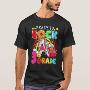 Camiseta El rock de Unicornio de Dabbing en tercer grado de