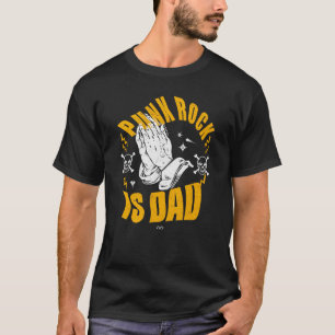 Camiseta El rock del punk es papá   Manos Metalizado retro