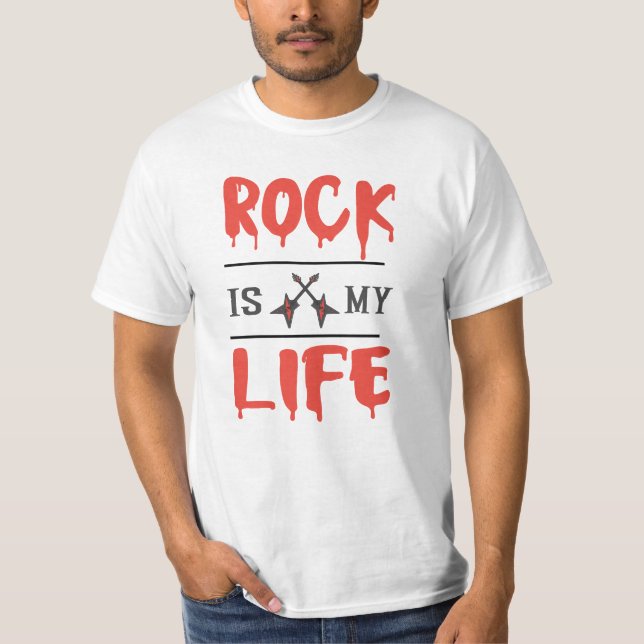 Camiseta el rock es mi vida :camiseta clásica (Anverso)