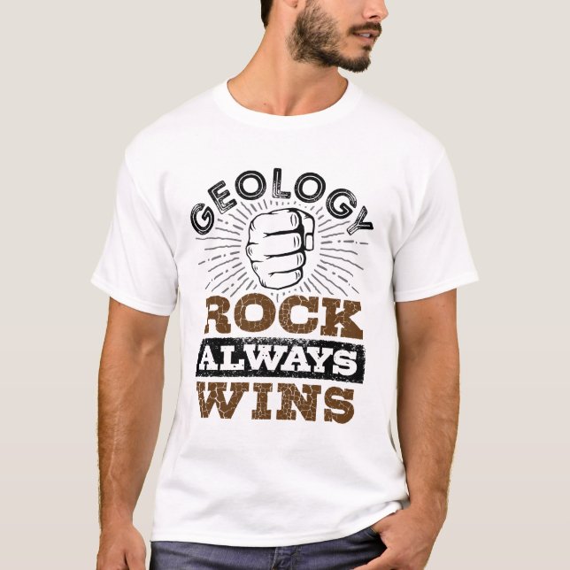 Camiseta El rock geológico siempre gana (Anverso)