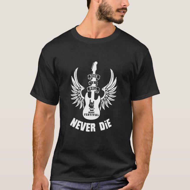 Camiseta El rock y el rollo nunca mueren (Anverso)