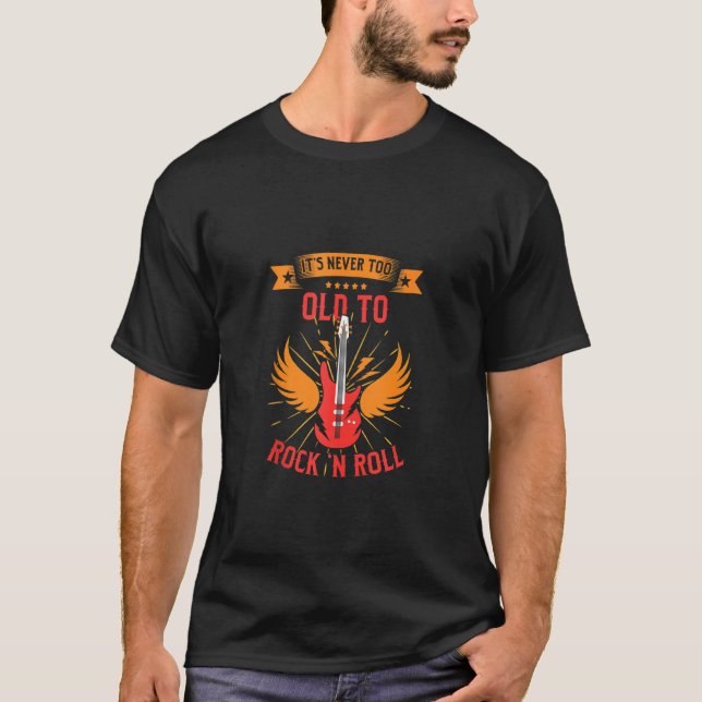 Camiseta El Rocker Abuelo Nunca Es Demasiado Viejo Para Roc (Anverso)