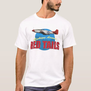 Camiseta El rojo ata a los aviadores de Tuskegee con P-51