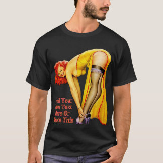 Camiseta El rojo atractivo personalizado oye modelo