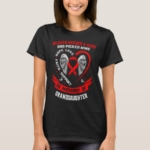 Camiseta El Rojo En Memoria De La Nieta De La Enfermedad Ca