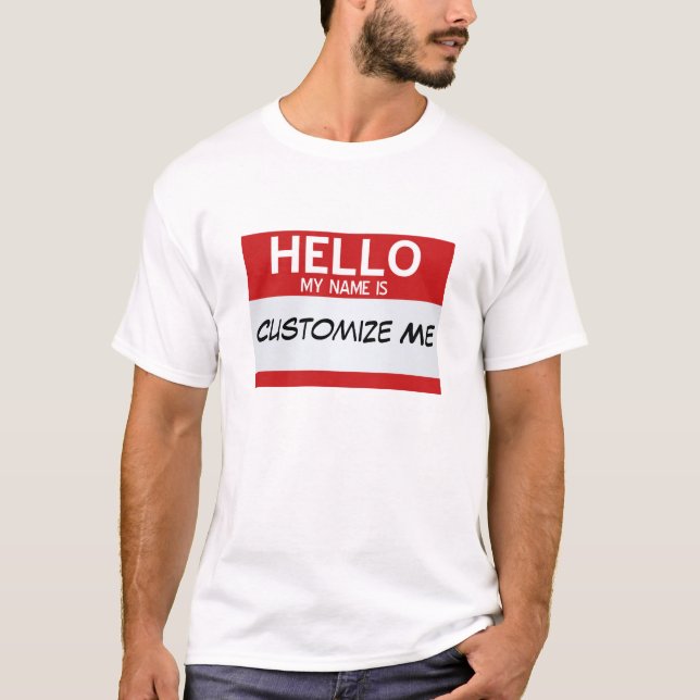 Camiseta El rojo hola mi nombre es… personalizable (Anverso)
