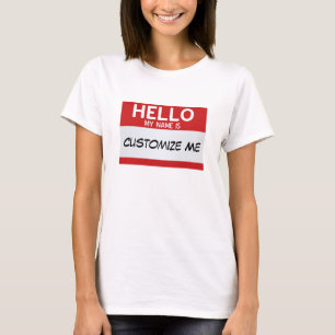 Camiseta El rojo hola mi nombre es… personalizable