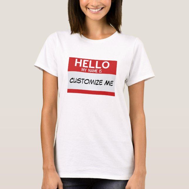 Camiseta El rojo hola mi nombre es… personalizable (Anverso)
