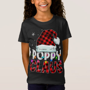 Camiseta El Rojo Poppy Claus Coincide con la Familia Funny 