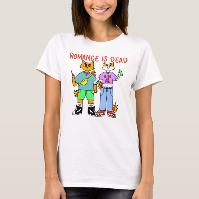 Camiseta El romance está muerto  (Anverso)