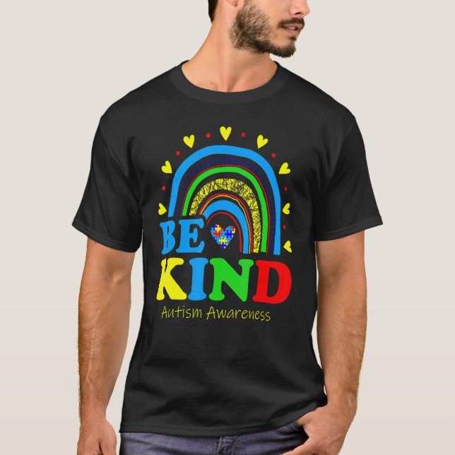 Camiseta El rompecabezas autista el arcoiris es como la con (Anverso)