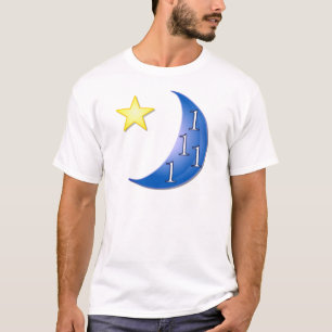 Camiseta El rompecabezas de la palabra en una luna azul