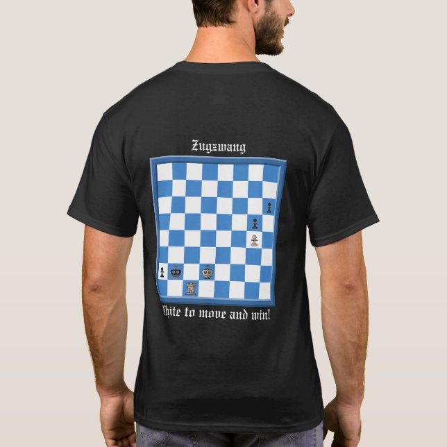 Camiseta El rompecabezas del ajedrez Zugzwang (Reverso)