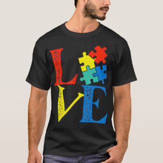 Camiseta El rompecabezas del amor, concientización sobre el