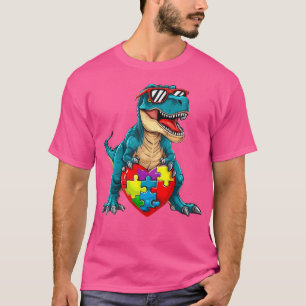 Camiseta El rompecabezas del autismo de los dinosaurios ayu
