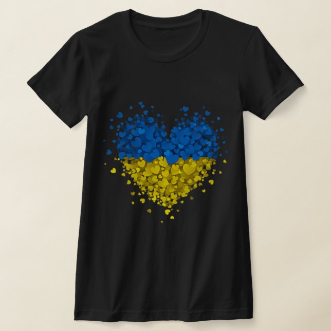 Camiseta El rompecabezas Del Corazón Ucrania Ama La Bandera (Distribución)