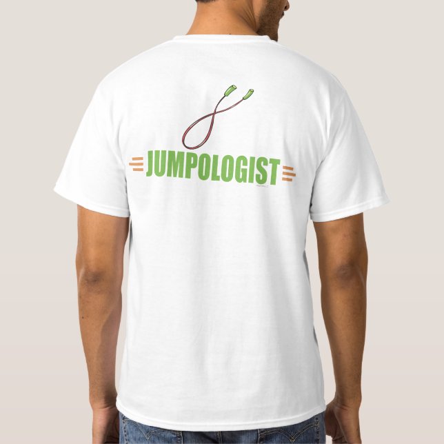 Camiseta El Roping divertido del salto (Reverso)