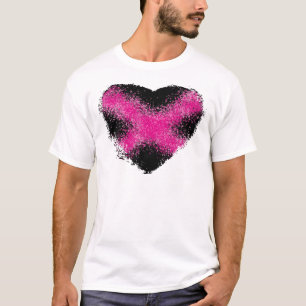 Camiseta El rosa impactante sobre el purpurina negro hace l