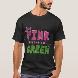 Camiseta El rosa va bien con el verde
