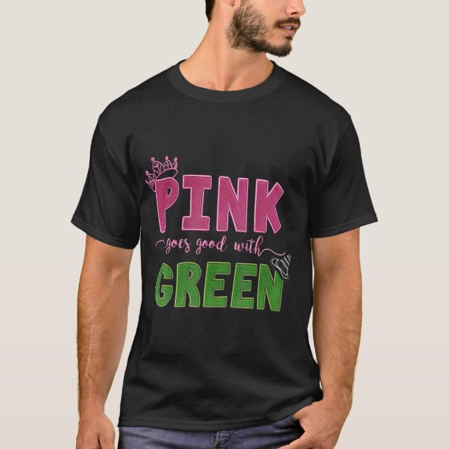 Camiseta El rosa va bien con el verde (Anverso)