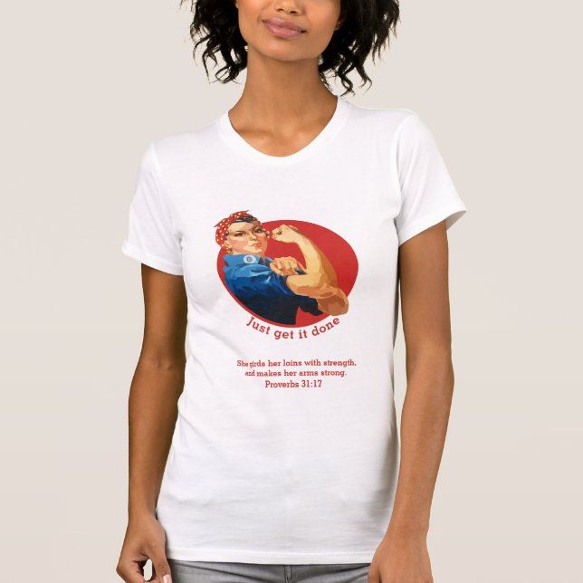 Camiseta EL ROSIE rojo clásico del RIVETER (Anverso)