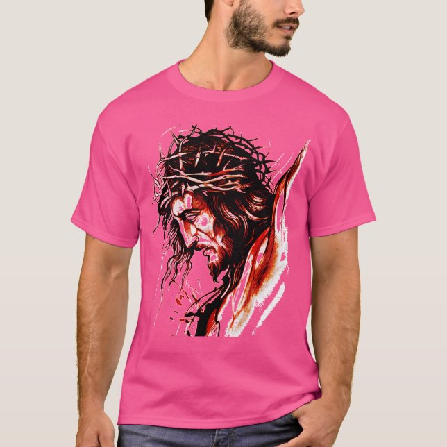 Camiseta El Rostro Del Dibujo De Jesús (Anverso)