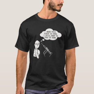 Camiseta El rostro pensante de la distancia social de cuare