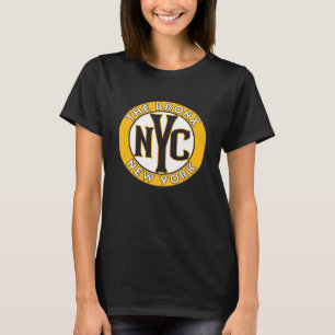 Camiseta El Rótulo del Bronx en Nueva York y el Círculo Neg