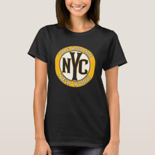 Camiseta El Rótulo del Bronx en Nueva York y el Círculo Neg
