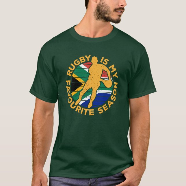 Camiseta El rugby es mi estación favorita Deporte Sudáfrica (Anverso)