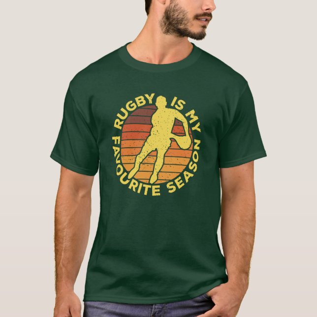 Camiseta El Rugby Es Mi Temporada Favorita Nostalgia Deport (Anverso)