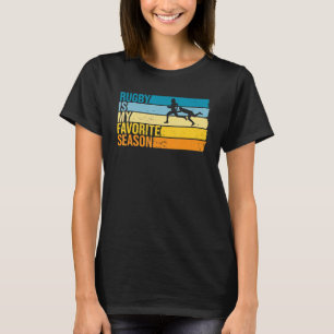 Camiseta El rugby es mi temporada favorita para jugador de