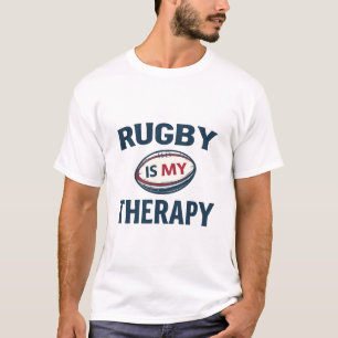 Camiseta El Rugby Es Mi Terapia – Balón de Rugby Minimalist