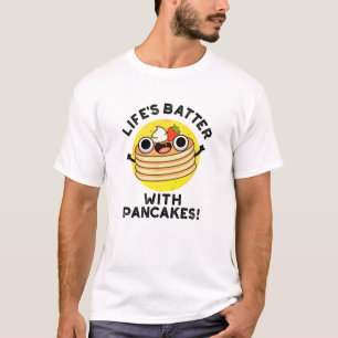 Camiseta El sabor de la vida con panqueques y divertida píl