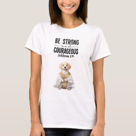 Camiseta El sacerdote Golden Retriever es fuerte y valiente