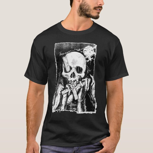 Camiseta El sacerdote satánico Grim Reaper Lucifer oculto i (Anverso)