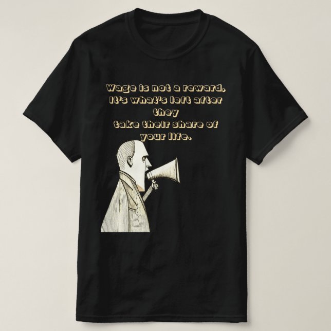 Camiseta El salario no es una recompensa (Diseño del anverso)
