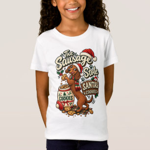 Camiseta El salchichón robó las galletas de Santa Dachshund