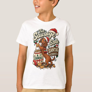 Camiseta El salchichón robó las galletas de Santa Dachshund