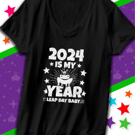 Camiseta El Salto Del Día 2024 Es Mi Año 29 Feb. Cumpleaños