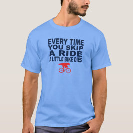 Camiseta El salto divertido un paseo una pequeña bici muere