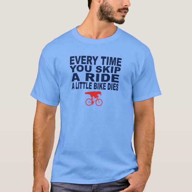 Camiseta El salto divertido un paseo una pequeña bici muere (Anverso)