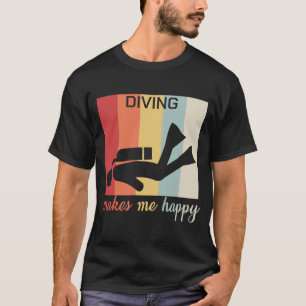 Camiseta El salto me hace al buceador feliz de la