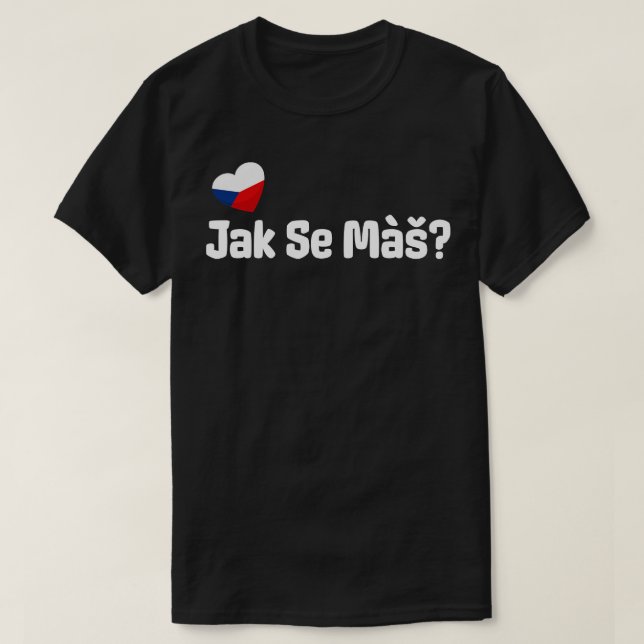 Camiseta El saludo checo Jak Se Mas (Diseño del anverso)