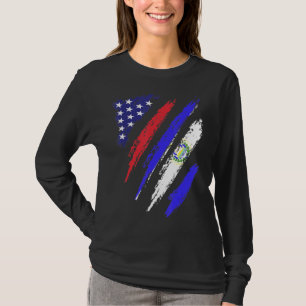 Camiseta El Salvador Bandera Americana Bandera Grosera Patr