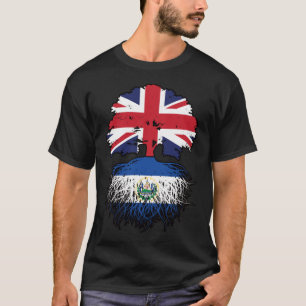 Camiseta El Salvador Bandera de raíces británicas salvadore