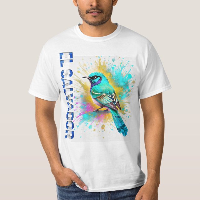 CAMISETA EL SALVADOR COLIBRI (Anverso)