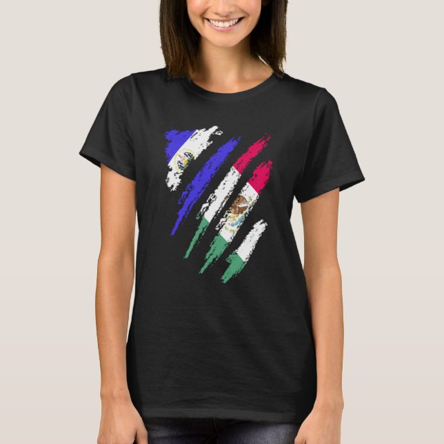 Camiseta El Salvador Flag Mexico Grown Patriot Country Stri (Anverso)