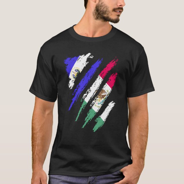 Camiseta El Salvador Flag Mexico Grown Patriot Country Stri (Anverso)