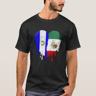 Camiseta El Salvador México Bandera Corazón Ciudadano Crece